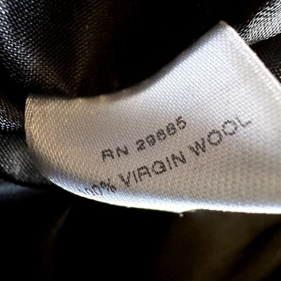 Vintage Pendleton Dress Pants 100% Virgin Wool 90s Pleated Pockets Black 6 28x28 - Picture 4 of 6